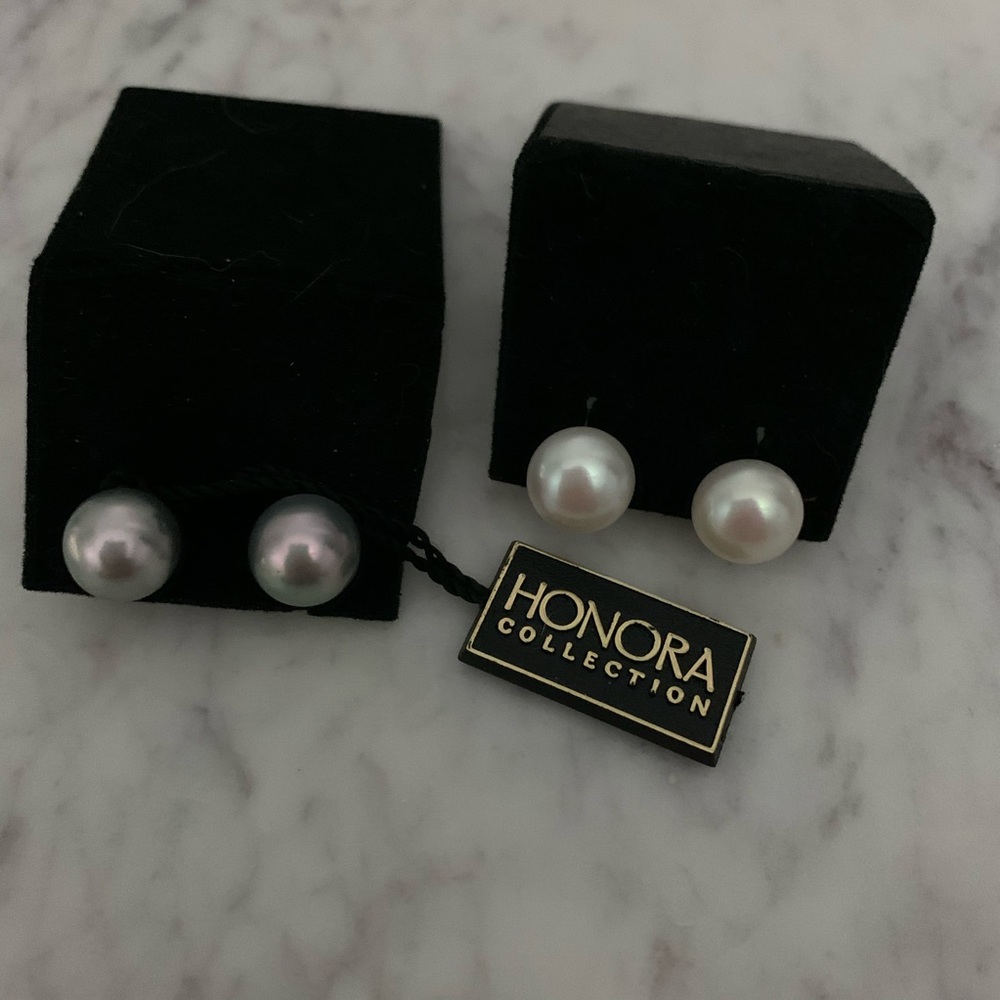 BOGO Honora Gray&White Freshwater Cultured Pearls